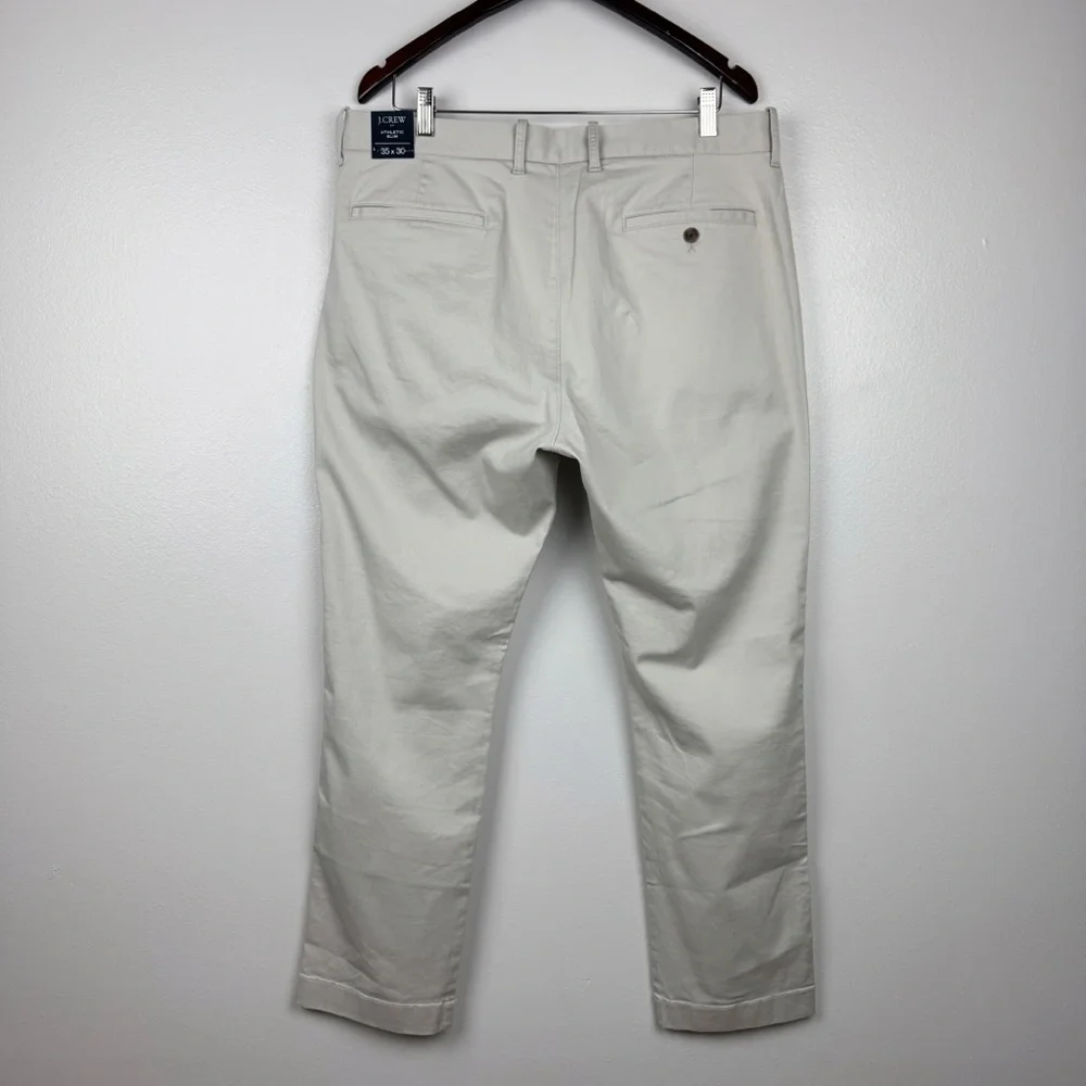 J. Crew Men's Athletic Slim Fit Chino Pants Stone Size 35x30 NWT